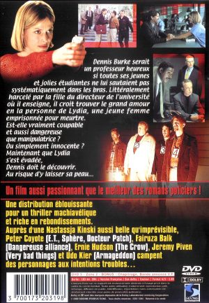 En lettres de sang | DVD du film de 2020 avec Nastassja Kinski et Peter Coyote | Verso de la jaquette