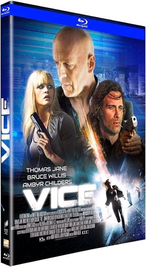 Vice | Blu-ray du film réalisé par Brian A. Miller en 2015 avec Ambyr Childers en jeune femme androïde obéissante et Bruce Willis en propriétaire cruel