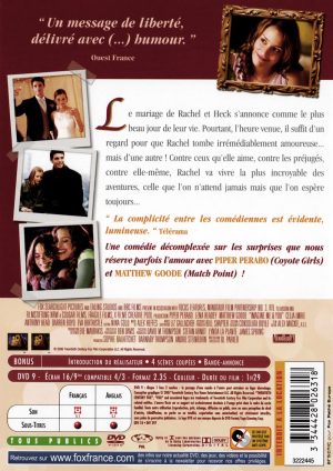 Dos de la jaquette du DVD du film Imagine Me & You avec Lena Headey et Piper Perabo dans les rôles de deux jeunes lesbiennes amoureuses